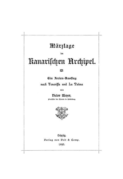 Cover image for book Märztage im kanarischen Archipel