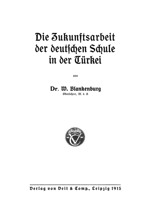 Cover image for book Die Zukunftsarbeit der deutschen Schule in der Türkei