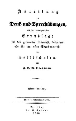 Anleitung zu Denk- und Sprechübungen