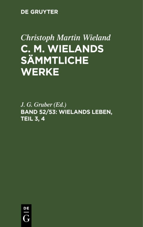 Cover image for book Wielands Leben, Teil 3, 4