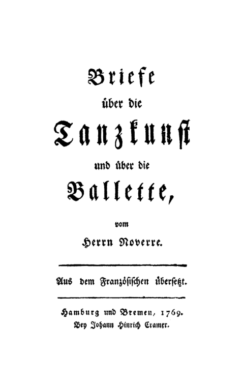 Cover image for book Briefe über die Tanzkunst und über die Ballette