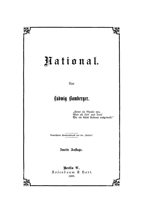 Cover image for book National