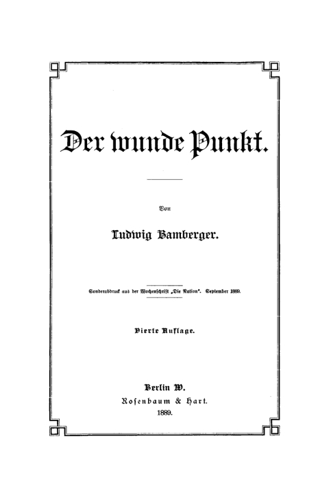 Cover image for book Der wunde Punkt