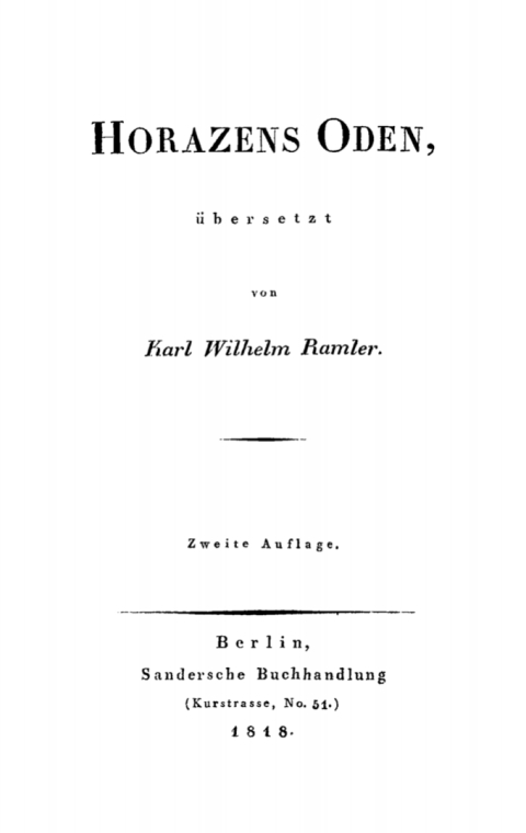 Cover image for book Horazens Oden