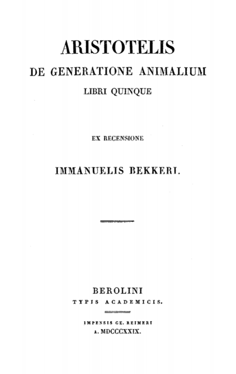 Cover image for book Aristotelis de generatione animalium libri quinque