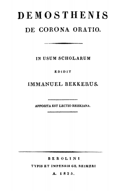 Cover image for book Demosthenis De corona Oratio