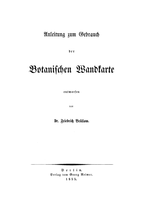 Cover image for book Anleitung zum Gebrauch der botanischen Wandkarte