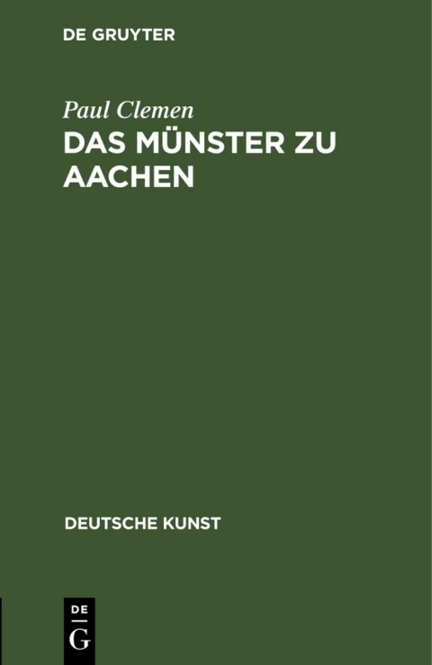 Cover image for book Das Münster zu Aachen