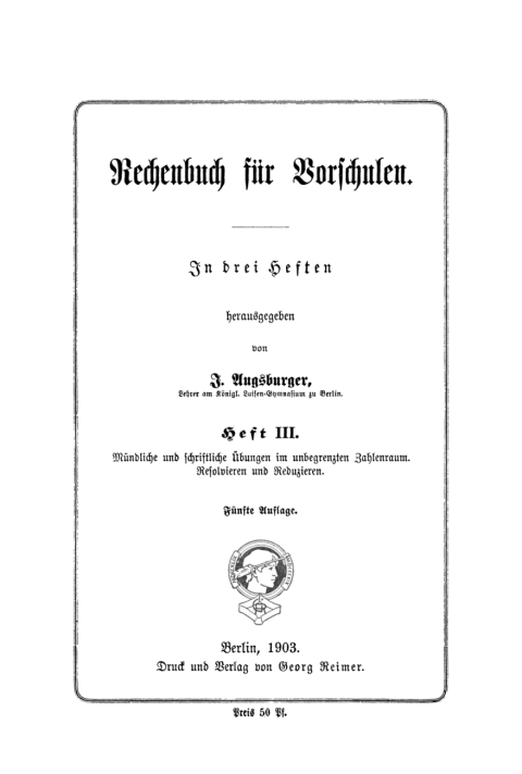 Cover image for book Mündliche und schriftliche Übungen im unbegrenzten Zahlenraum