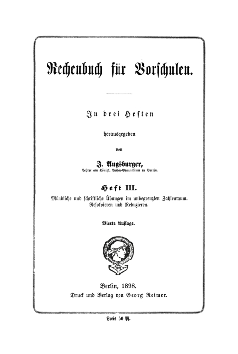 Cover image for book Mündliche und schriftliche Übungen im unbegrenzten Zahlenranm. Resolvieren und Reduzieren