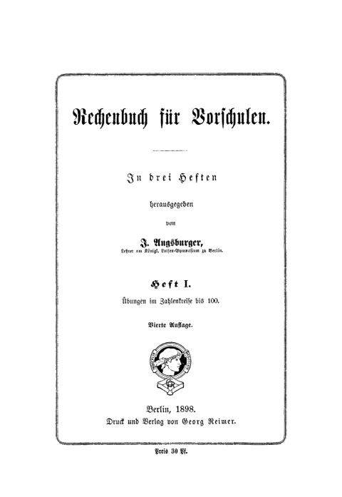 Cover image for book Übungen im Zahlenkreise bis 100