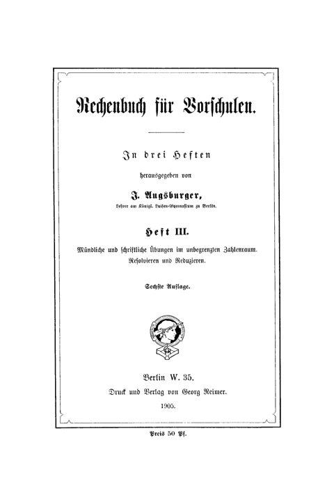 Cover image for book Mündliche und schriftliche Übnngen im unbegrenzten Zahlenraum