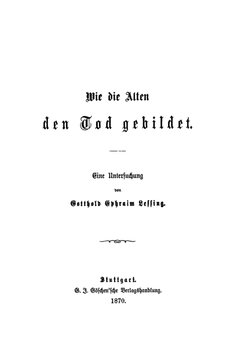 Cover image for book Wie die Alten den Tod gebildet