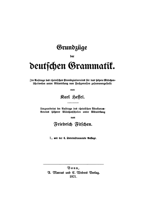 Cover image for book Grundzüge der deutschen Grammatik