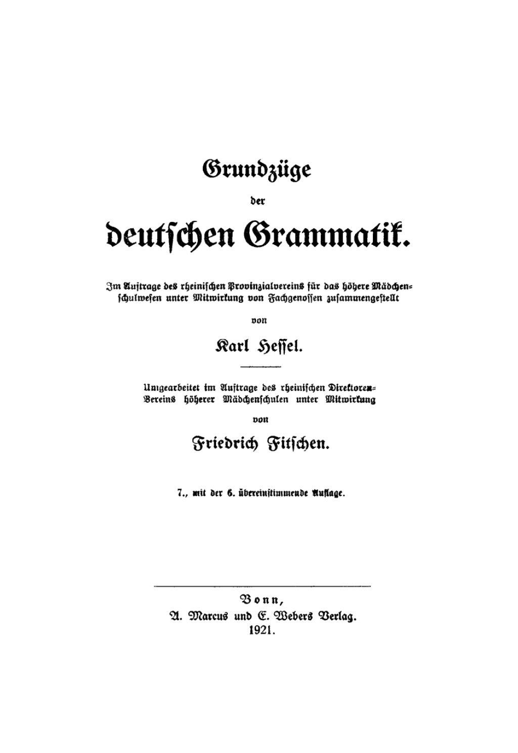 Page Fidelity Grundzüge der deutschen Grammatik; $148.73