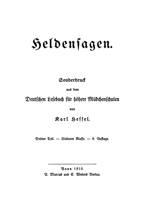 Cover image for book Heldensagen