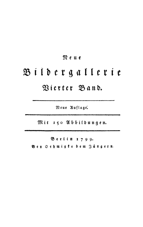 Cover image for book Neue Bildergallerie. Band 4