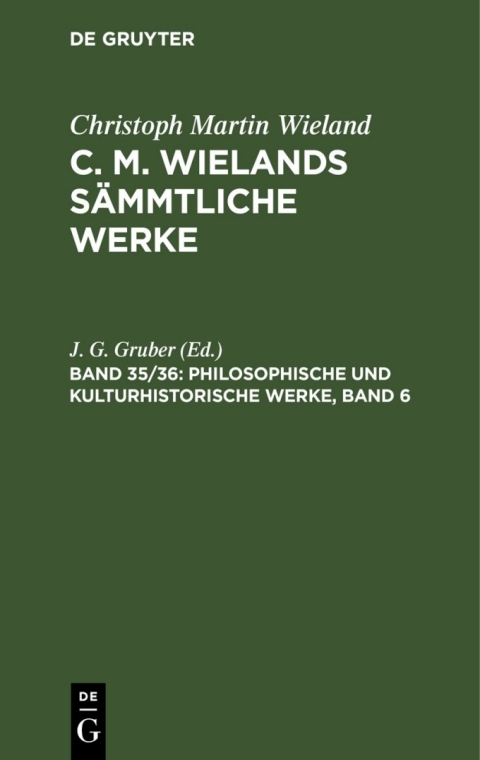 Cover image for book Philosophische und kulturhistorische Werke, Band 6