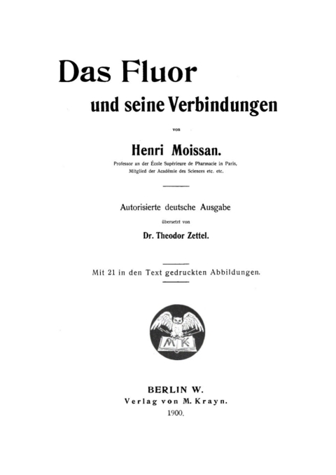 Cover image for book Das Fluor und seine Verbindungen