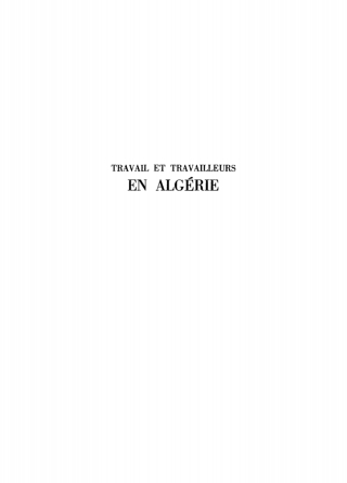 Travail et travailleurs en Algérie
