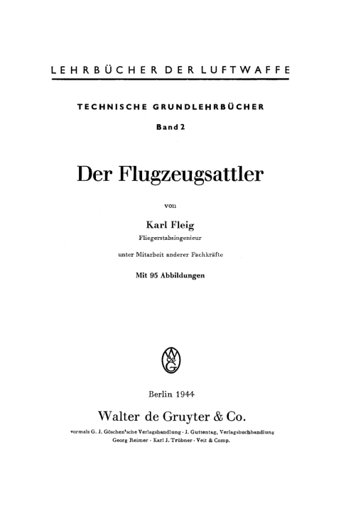 Cover image for book Der Flugzeugsattler