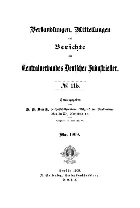 Cover image for book Mai 1909
