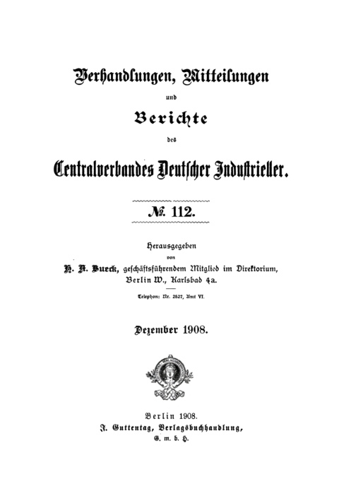 Cover image for book Dezember 1908