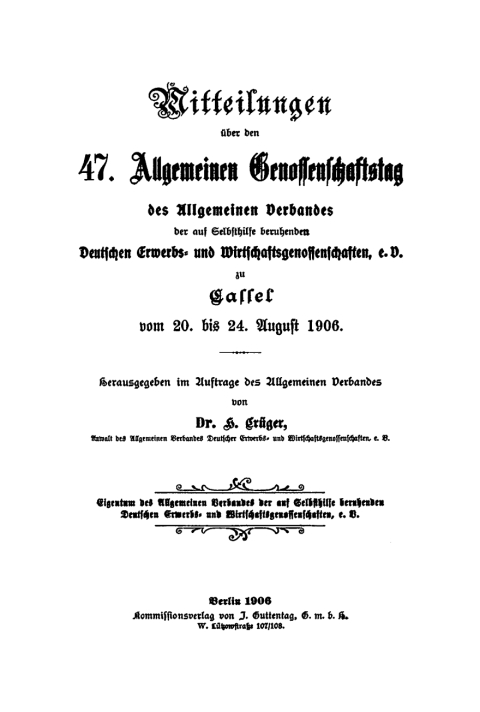 Cover image for book Cassell, vom 20. bis 24. August 1906.