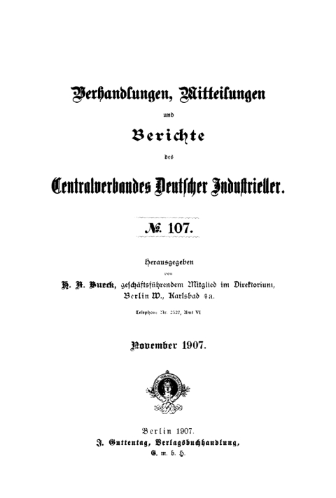 Cover image for book November 1907