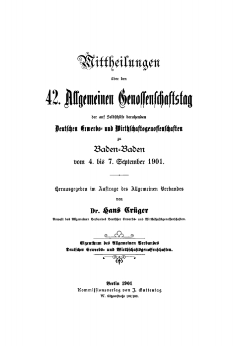 Cover image for book Baden-Baden, vom 4. bis 7. September 1901