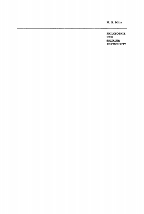 Cover image for book Philosophie und sozialer Fortschritt