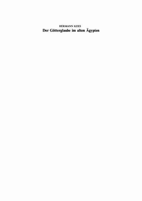 Cover image for book Der Götterglaube im alten Agypten