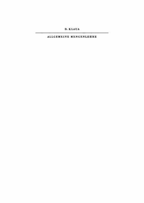 Cover image for book Allgemeine Mengenlehre