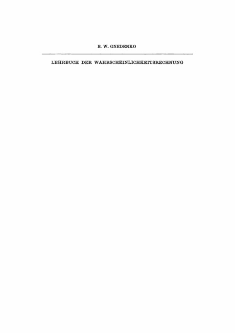 Cover image for book Lehrbuch der Wahrscheinlichkeitsrechnung