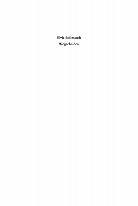 Cover image for book Wegscheiden