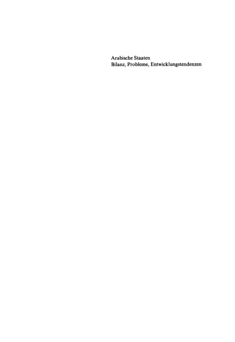 Cover image for book Arabische Staaten