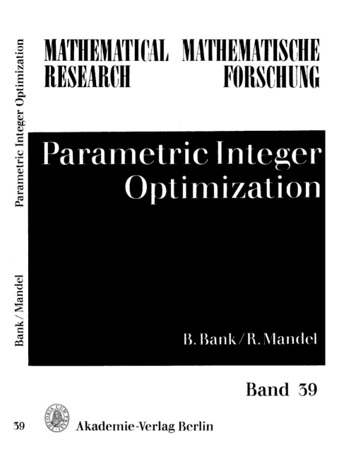 Cover image for book Parametric Integer Optimization