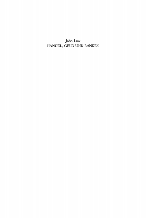 Cover image for book Handel, Geld und Banken