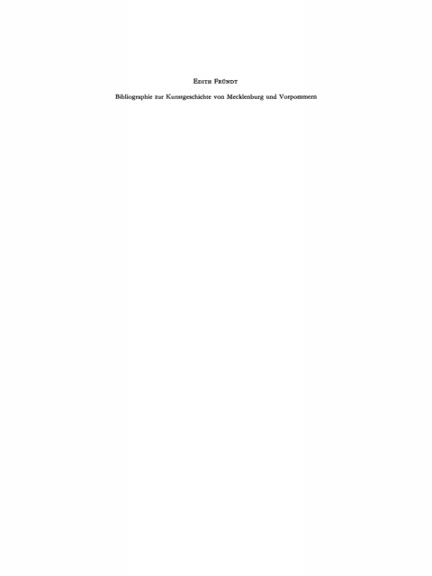 Cover image for book Bibliographie zur Kunstgeschichte von Mecklenburg und Vorpommern