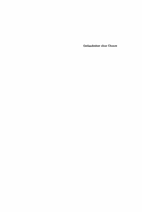 Cover image for book Ostlandreiter ohne Chance