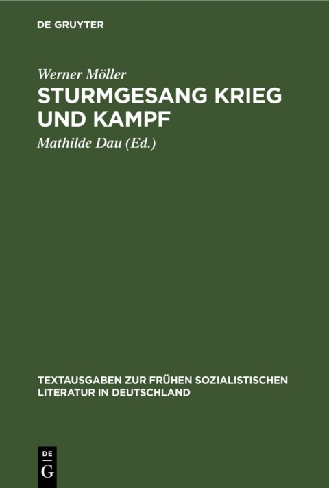 Cover image for book Sturmgesang Krieg und Kampf
