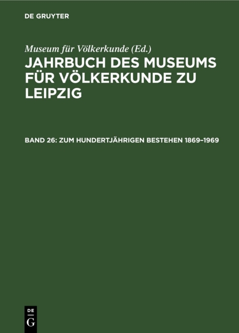 Cover image for book Zum hundertjährigen Bestehen 1869–1969