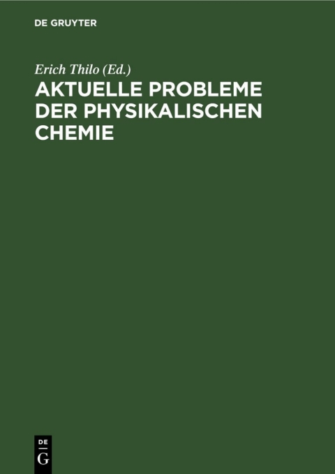Cover image for book Aktuelle Probleme der physikalischen Chemie