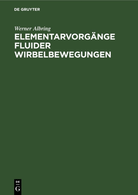 Cover image for book Elementarvorgänge fluider Wirbelbewegungen