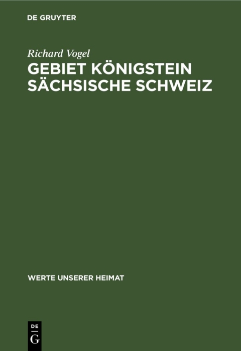 Cover image for book Gebiet Königstein Sächsische Schweiz