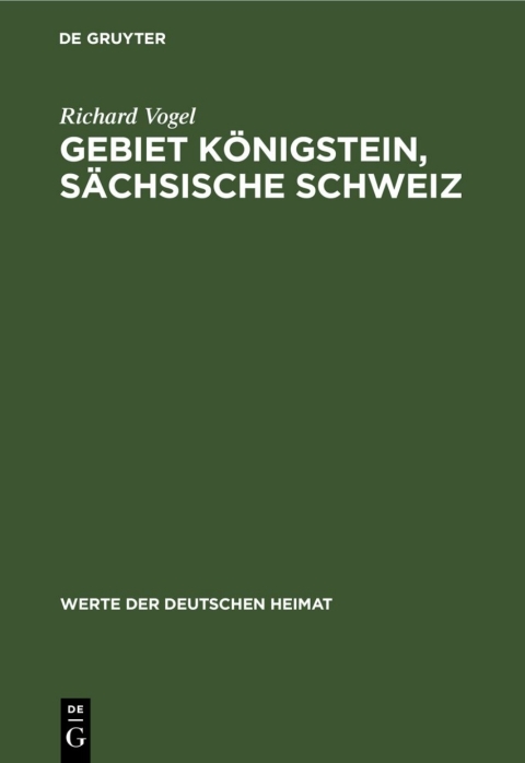 Cover image for book Gebiet Königstein, sächsische Schweiz