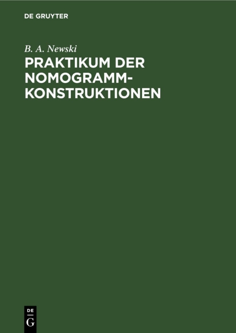 Cover image for book Praktikum der Nomogramm-Konstruktionen