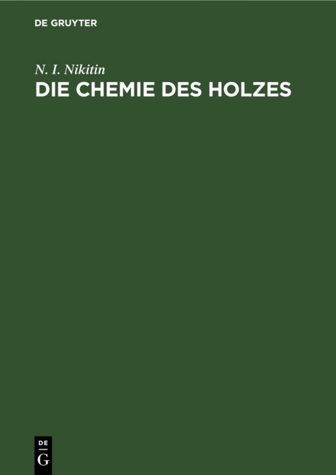 Cover image for book Die Chemie des Holzes