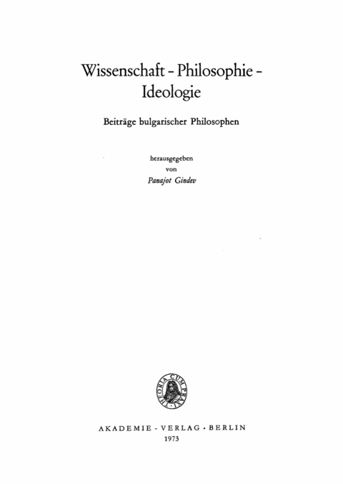 Cover image for book Wissenschaft, Philosophie, Ideologie