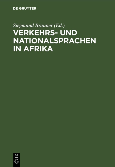 Cover image for book Verkehrs- und Nationalsprachen in Afrika